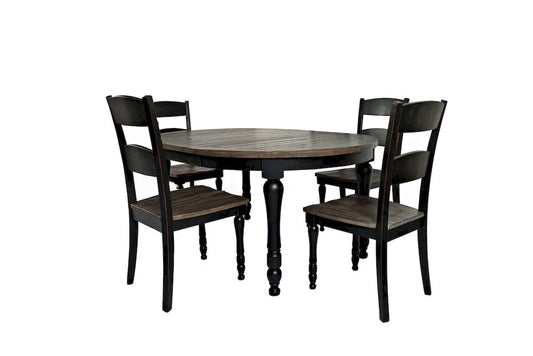 Jofran - Madison County Reclaimed Pine 66in Oval Farmhouse Five-Piece Dining Set - 1702-66D-5 view 2