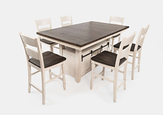 Jofran - Madison County Reclaimed Pine 72in Farmhouse Counter Height Seven-Piece Dining Set - 1706-72C-7 view 2