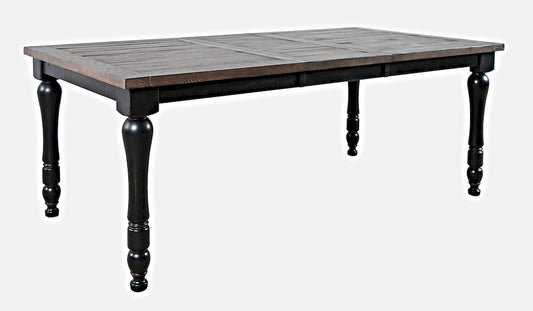 Jofran - Madison County Reclaimed Pine 78in Extension Farmhouse Dining Table - Vintage Black - 1702-42 view 2