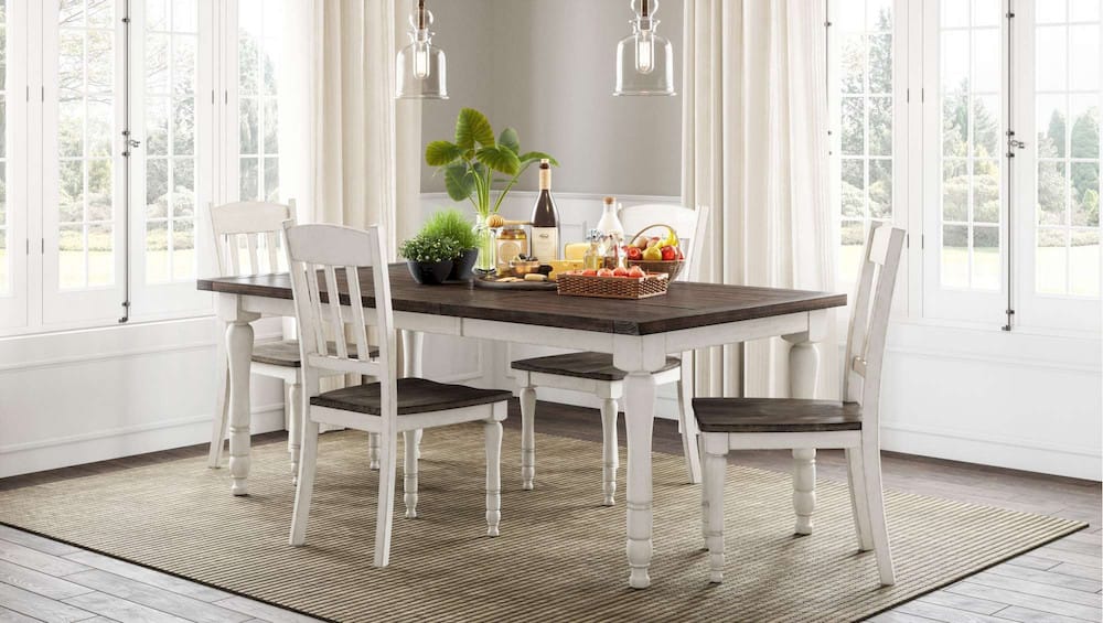 Jofran - Madison County Reclaimed Pine 78in Extension Farmhouse Dining Table - Vintage White - 1706-42 view 6