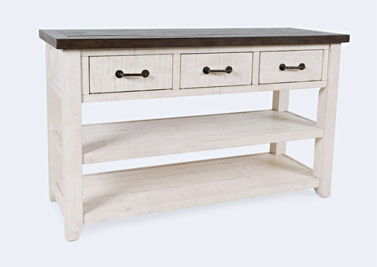 Jofran - Madison County Reclaimed Pine Harris 3 Drawer Console - Vintage White - 1706-14 view 2