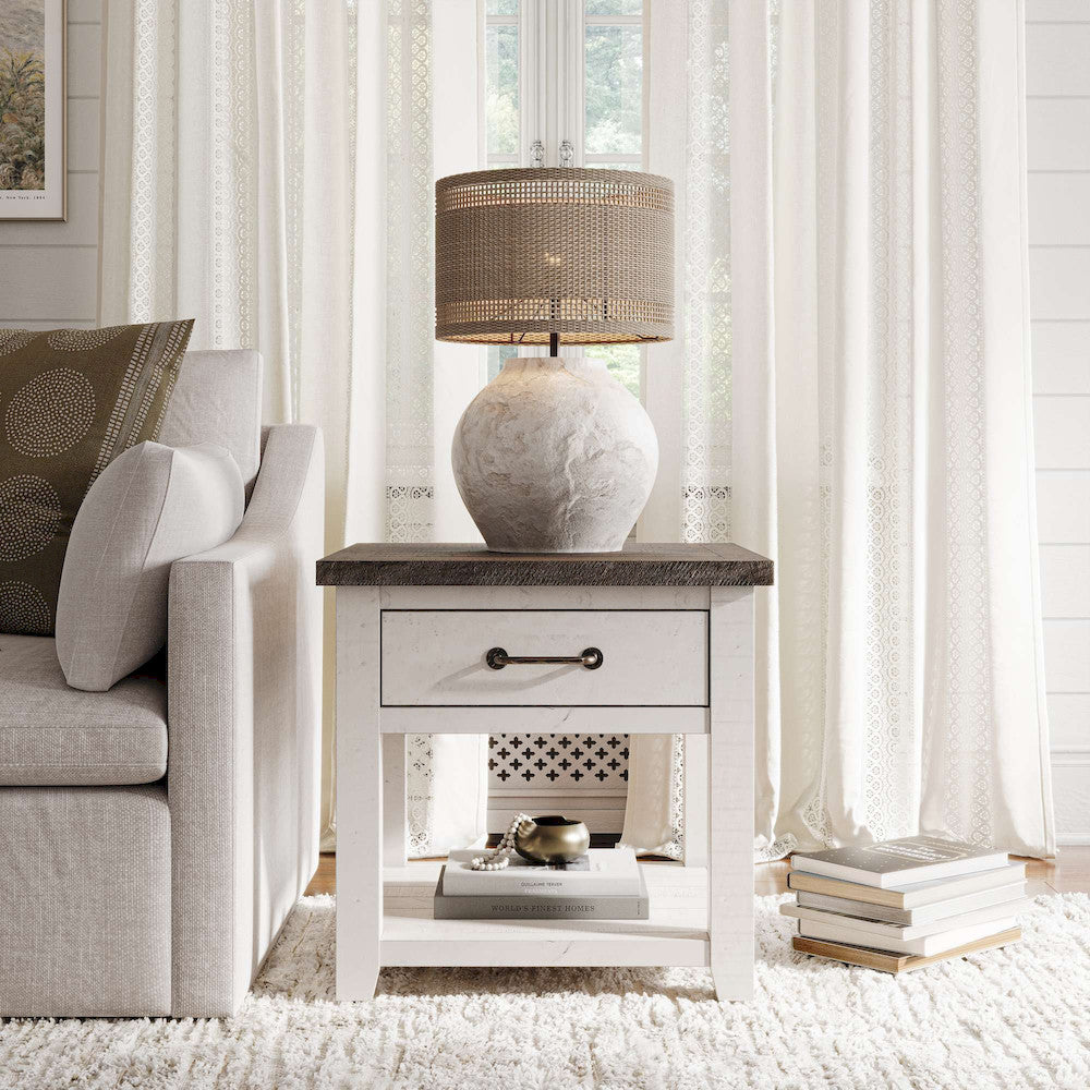 Jofran - Madison County Reclaimed Pine Harris End Table - Vintage White - 1706-13 view 11