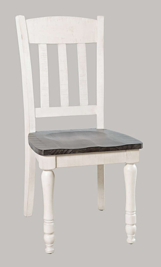 Jofran - Madison County Reclaimed Pine Slatback Dining Chair (Set of 2) - Vintage White - 1706-420KD view 2