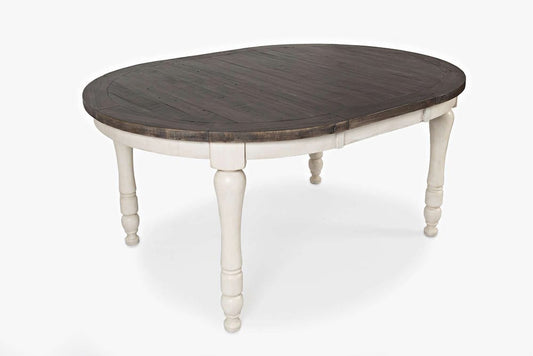 Jofran - Madison County Round to Oval Dining Table in Vintage white - 1706-66 view 2