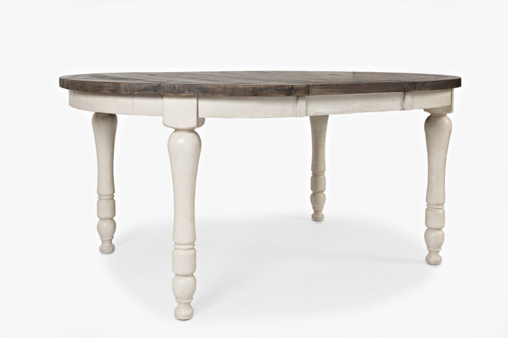 Jofran - Madison County Round to Oval Dining Table in Vintage white - 1706-66 veiw 1