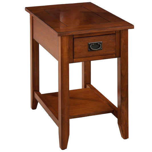 Jofran - Mission Oak Chairside Table W/Picture Framed Top And Black Mission Hardware - 1032-7 view 2
