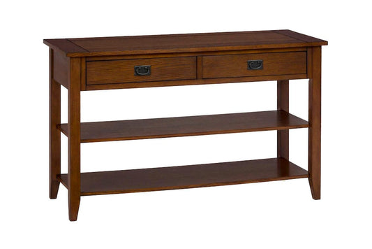 Jofran - Mission Oak Sofa/Media Table W/2 Drawers, 2 Shelves And Black Mission Hardware - 1032-4 view 2