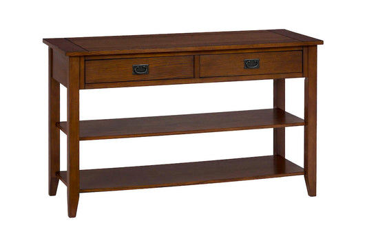 Jofran - Mission Oak Sofa/Media Table W/2 Drawers, 2 Shelves And Black Mission Hardware - 1032-4 view 2