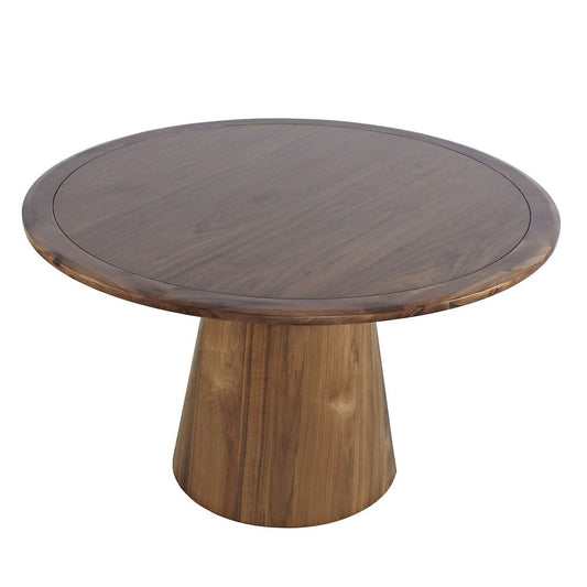 Jofran - Nash Mid-Century Modern 50in Round Pedestal Dining Table, Walnut - 2271-NASH50BTW view 2
