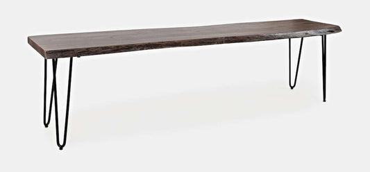 Jofran - Natures Edge 70in Solid Acacia Bench - Slate - 1981-70KD view 2
