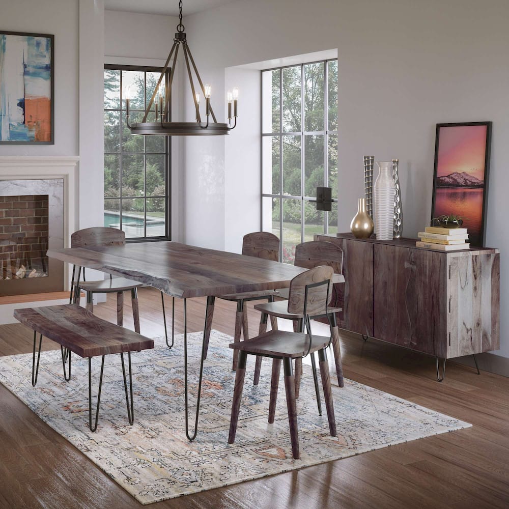 Jofran - Natures Edge Solid Acacia 79in Dining Table - Slate - 1981-79 view 7