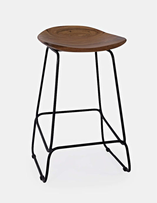 Jofran - Natures Edge Solid Acacia Counter Height Backless Stool (Set of 2) - Chestnut - 1781-BS160KD view 2