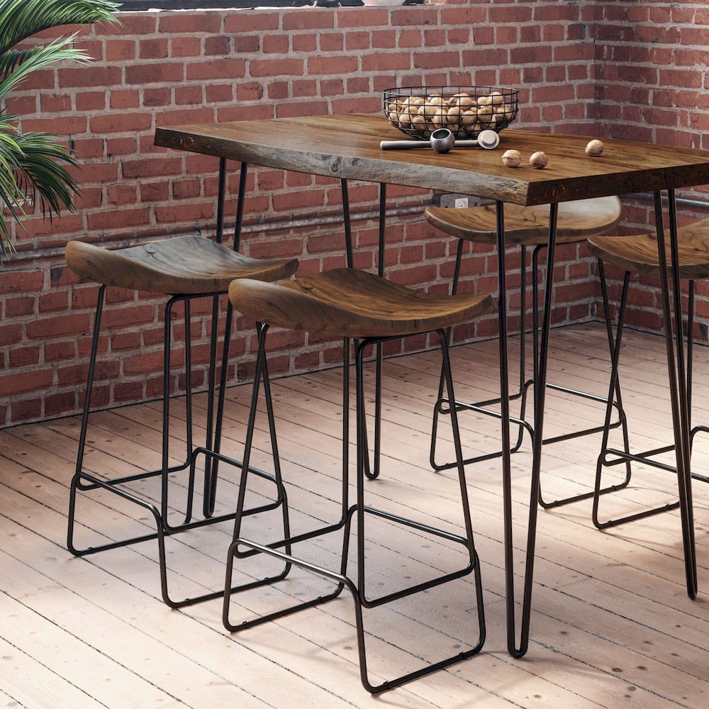 Jofran - Natures Edge Solid Acacia Counter Height Backless Stool (Set of 2) - Chestnut - 1781-BS160KD view 8