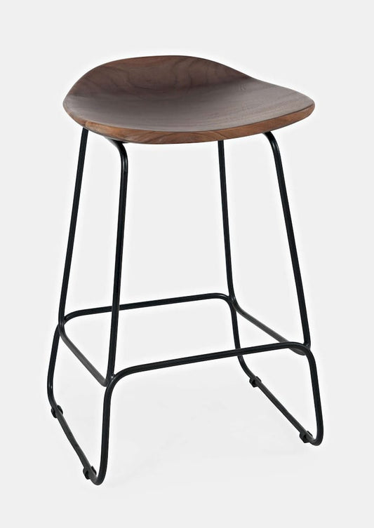 Jofran - Natures Edge Solid Acacia Counter Height Backless Stool (Set of 3) - Slate - 1981-BS160KD3PC view 2