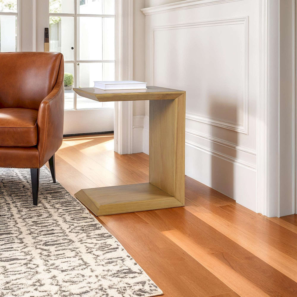 Jofran - Nobu Modern Beveled Angle Wood Accent End C-Table in Oak Brown - 2330-SOHOOAK view 7