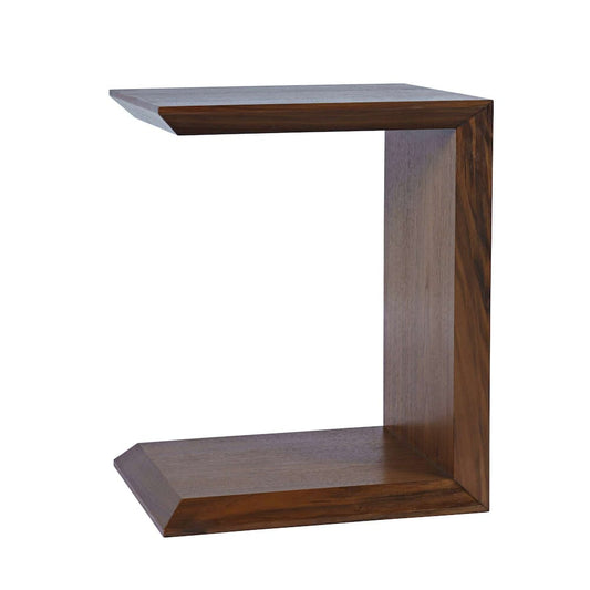 Jofran - Nobu Modern Beveled Angle Wood Accent End C-Table in Walnut - 2330-NOBU view 2