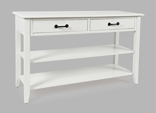Jofran - North Fork Acacia 2 Drawer Sofa Console Table - Country White - 1976-4 view 2
