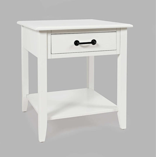 Jofran - North Fork Acacia End Table - Country White - 1976-3 view 2