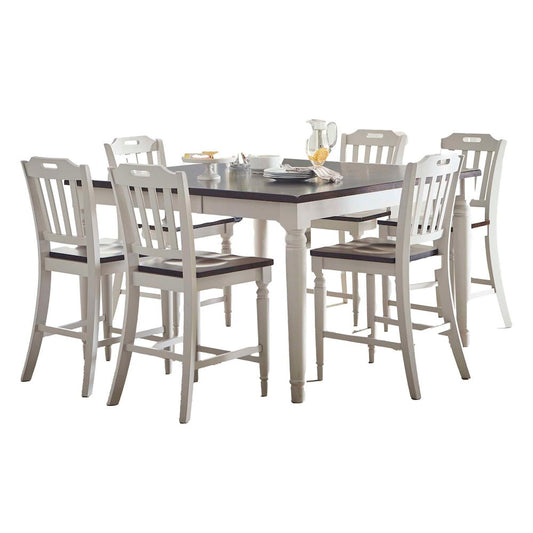 Jofran - Orchard Park Solid Rubberwood 60in Seven-Piece Farmhouse Counter Height Dining Set - 1771-60C-7 view 2