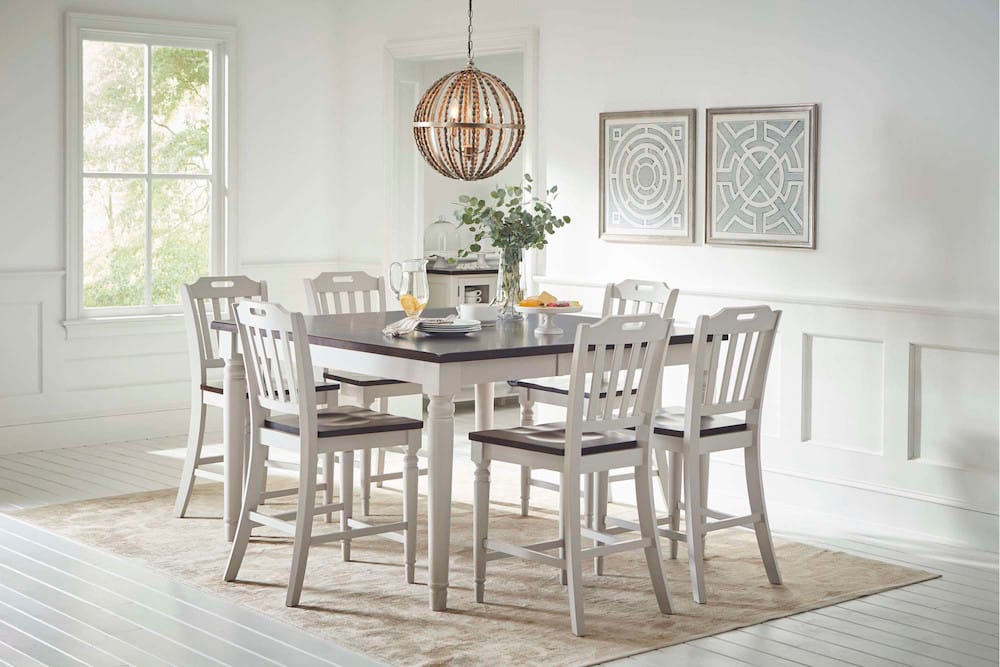Jofran - Orchard Park Solid Rubberwood 60in Seven-Piece Farmhouse Counter Height Dining Set - 1771-60C-7 view 8