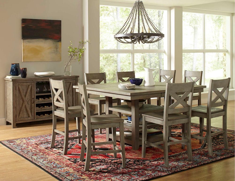 Jofran - Outer Banks Coastal Reclaimed Pine 60in Nine-Piece Counter Height Dining Set - 1841-60C-9 view 9