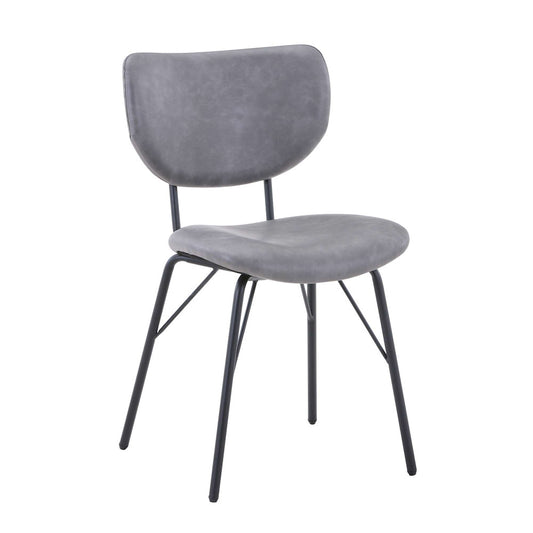 Jofran - Owen Contemporary Modern Faux Leather Split-Back Upholstered Dining Chair (Set of 2) Grey - 2271-OWENCHGRY view 2