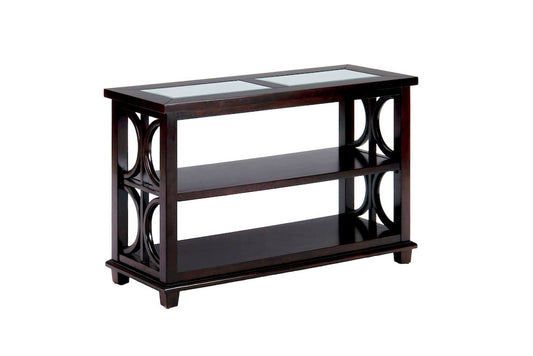 Jofran - Panama Brown Contemporary Wood and Glass Sofa Table - 966-4 view 2