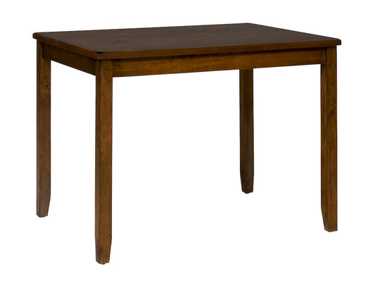 Jofran - Plantation Counter Height Table and Four Faux Leather Stools- Warm Brown - 592 view 2