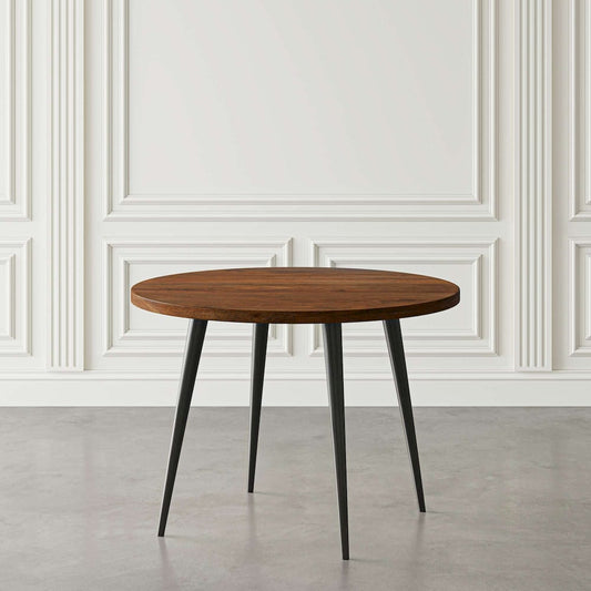 Jofran - Prelude 42in Round Modern Solid Acacia Wood Dining Table in Walnut - 2201-42WT view 2