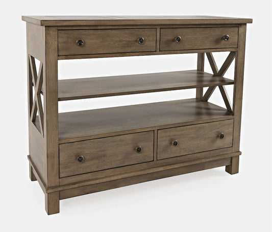 Jofran - Prescott Park Four Drawer Server - Weathered Oak - 1936-49 view 2