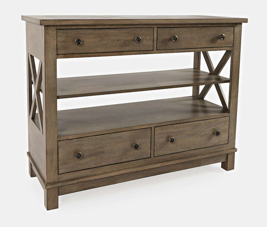 Jofran - Prescott Park Four Drawer Server - Weathered Oak - 1936-49 view 2