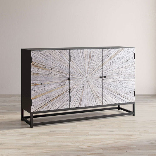 Jofran - Reclaimed Wood Astral Plains 3 Door Accent Cabinet - Grey Wash - 1929-59 view 2