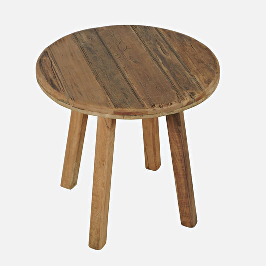 Jofran - Reclamation 24in Round Rustic Reclaimed Solid Wood End Table in Rustic Unfinished Brown - 2300-8 view 2