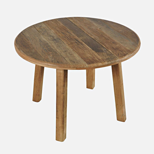 Jofran - Reclamation 42in Rustic Reclaimed Solid Wood Round Dining Table, Rustic Unfinished Brown - 2301-RND42 view 2