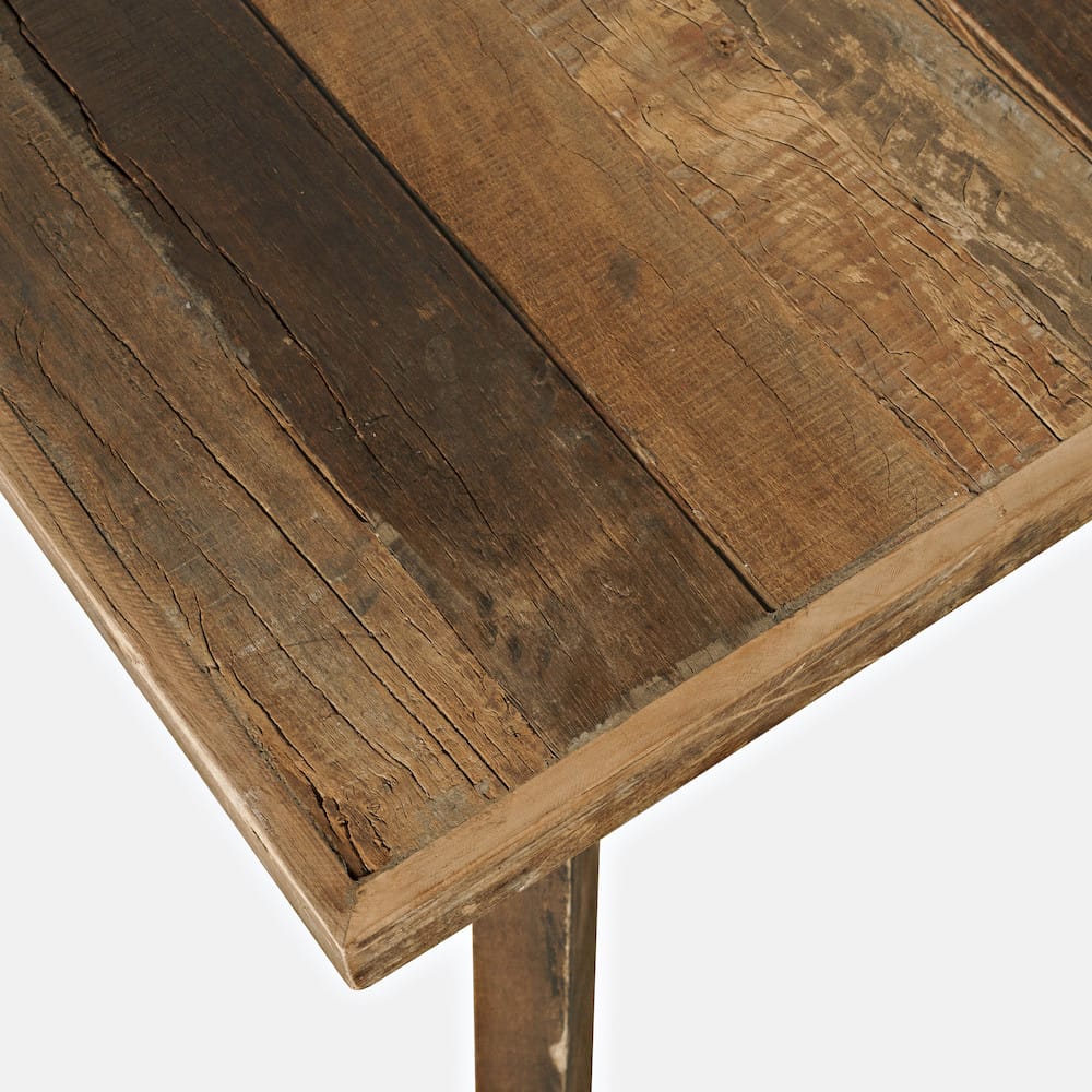 Jofran - Reclamation 42in Rustic Reclaimed Solid Wood Square Counter Height Dining Table, Rustic Unfinished Brown - 2301-SQ42 view 6