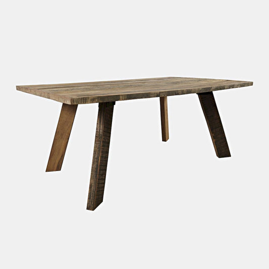 Jofran - Reclamation 72in Rustic Reclaimed Solid Wood Dining Table, Rustic Unfinished Brown - 2301-RCT72 view 2