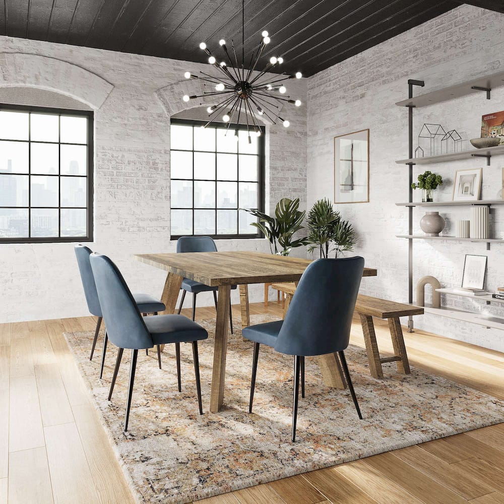 Jofran - Reclamation 72in Rustic Reclaimed Solid Wood Dining Table, Rustic Unfinished Brown - 2301-RCT72 view 7