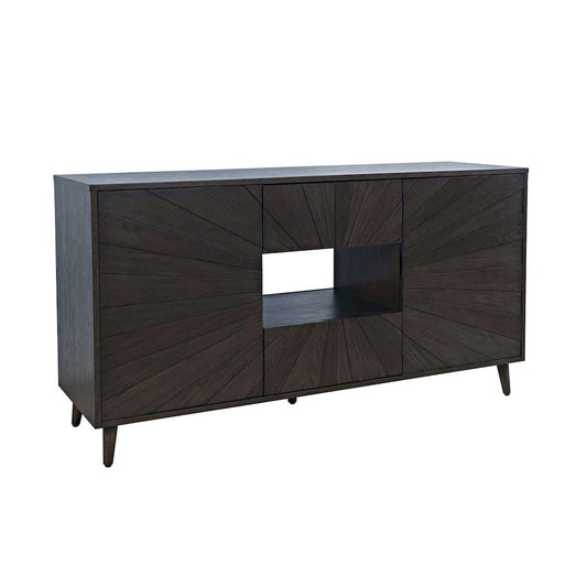 Jofran - Reece 60in Mid-Century Modern Starburst TV Stand Console Storage Cabinet in Americano - 2485-60 view 2