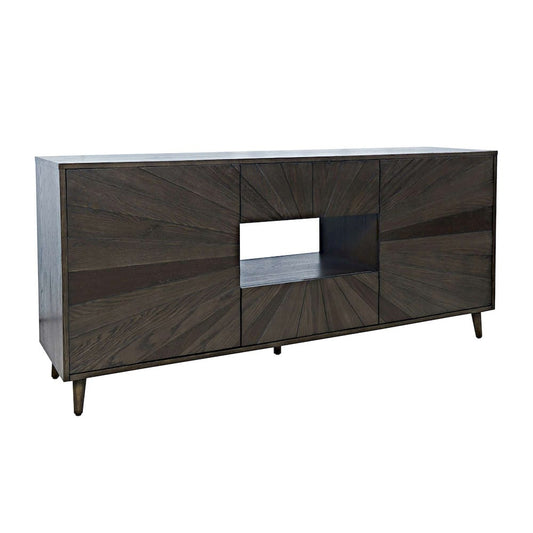 Jofran - Reece 70in Mid-Century Modern Starburst TV Stand Console Storage Cabinet in Americano - 2485-70 view 2