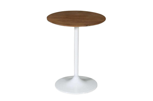 Jofran - Remy Solid Wood and Iron Modern Pedestal Accent Tables (Set of 2) White - 1730-223WT view 2