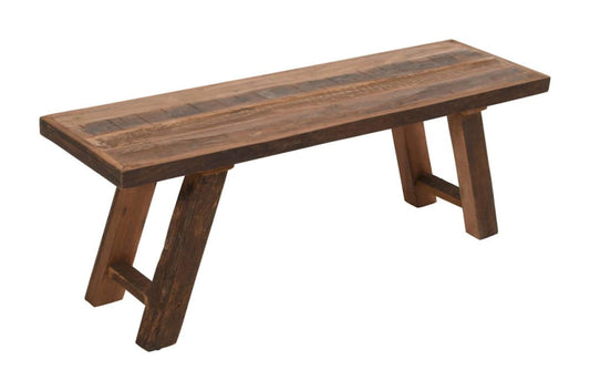 Jofran - Reston 48in Reclaimed Solid Wood Rustic Distressed Dining Bench - 23-RESTON view 2