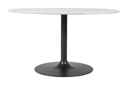 Jofran - Rowan 54in Modern Luxury Pedestal Round Marble Dining Table, Gunmetal - 2271-ROWAN54TBGMKT view 2