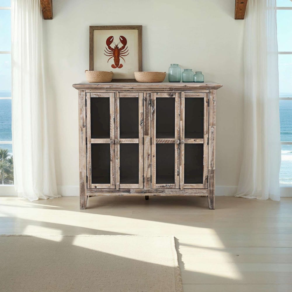 Jofran - Rustic Shores Coastal Style 48in Distressed Accent Cabinet - 2125-48 view 10