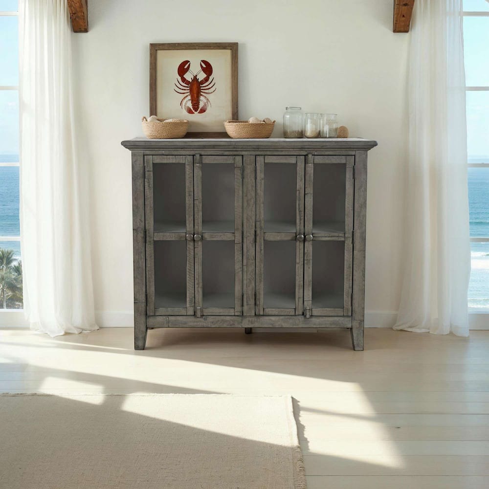 Jofran - Rustic Shores Coastal Style 48in Distressed Accent Cabinet - 2130-48 view 10