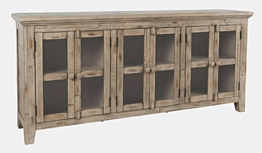 Jofran - Rustic Shores Coastal Style 70in Distressed Acacia Sideboard Cabinet - 1620-7032 view 2