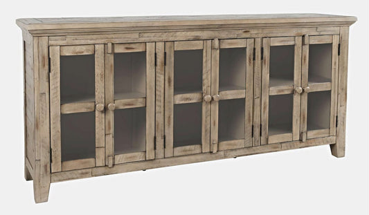 Jofran - Rustic Shores Coastal Style 70in Distressed Acacia Sideboard Cabinet - 1620-7032 view 2