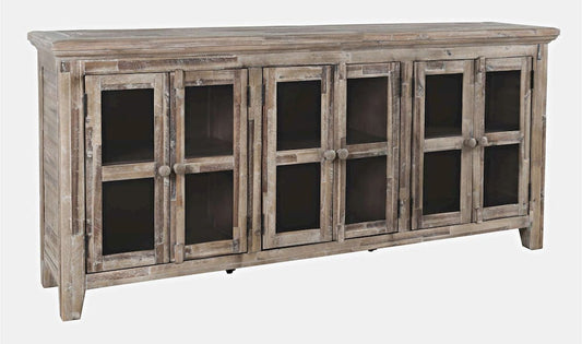Jofran - Rustic Shores Coastal Style 70in Distressed Acacia Sideboard Cabinet - 2125-7032 view 2