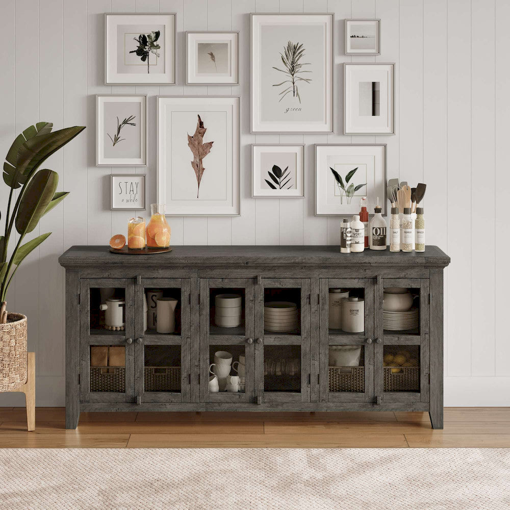 Jofran - Rustic Shores Coastal Style 70in Distressed Acacia Sideboard Cabinet - 2130-7032 view 9