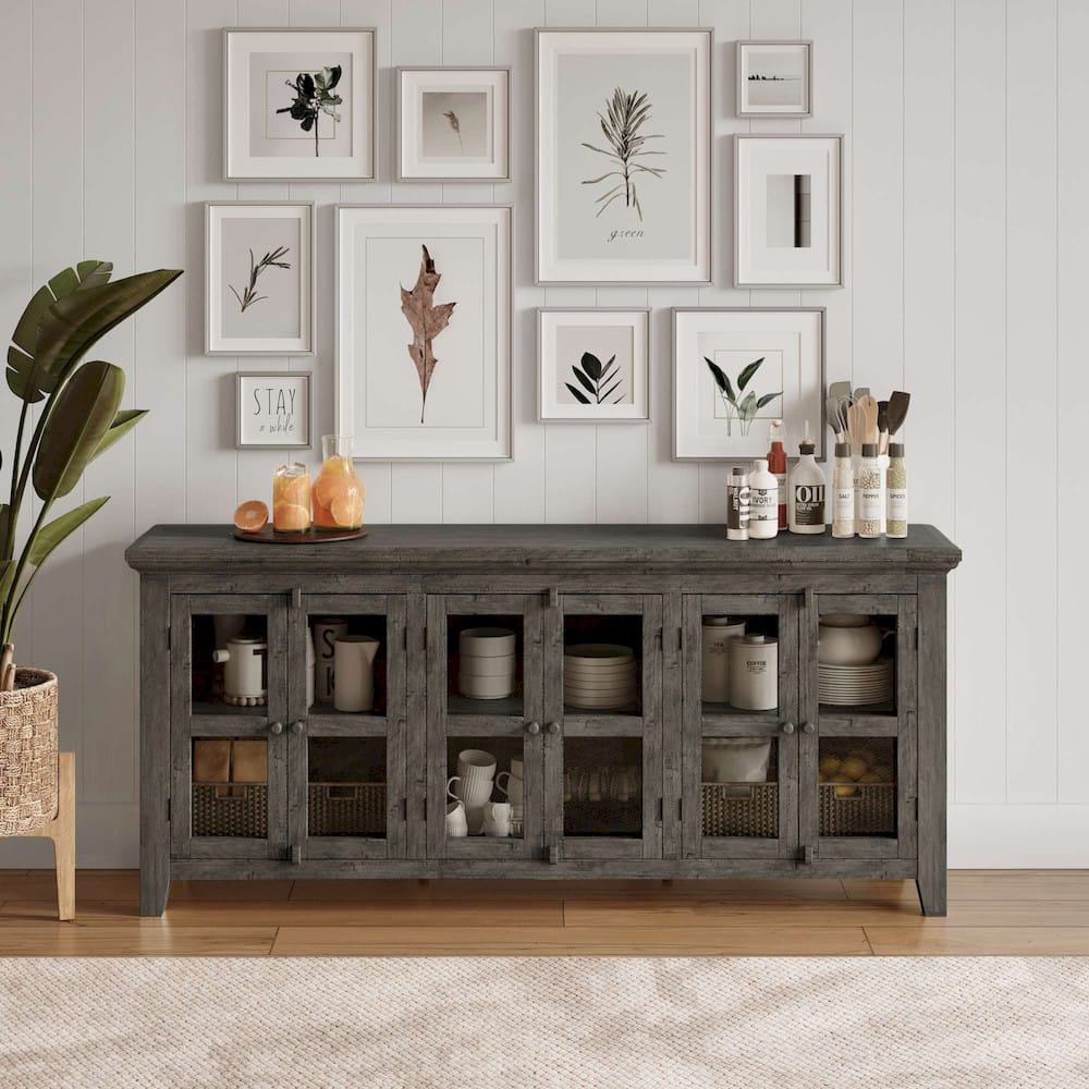 Jofran - Rustic Shores Coastal Style 70in Distressed Acacia Sideboard Cabinet - 2130-7032 view 9
