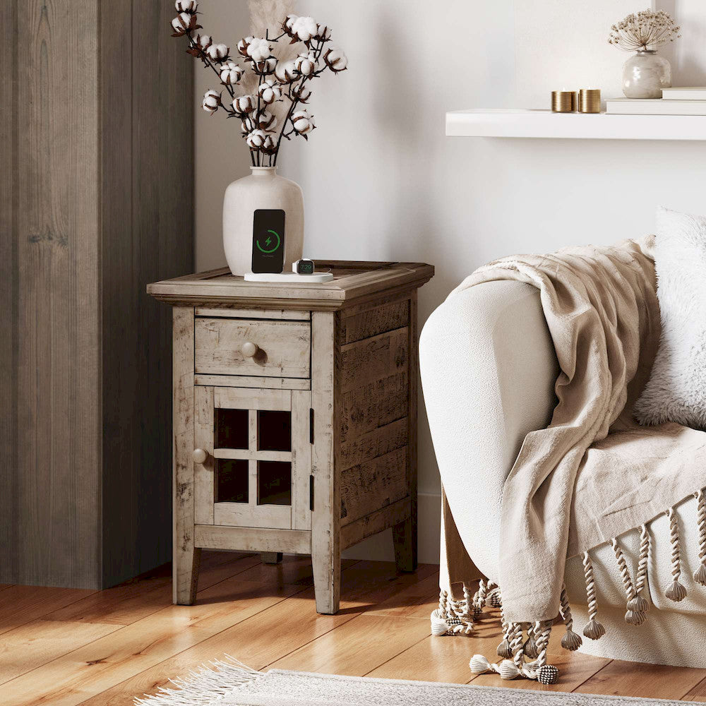 Jofran - Rustic Shores Poer Chairside in watch Hill Brown-Grey - 1620-22 view 10